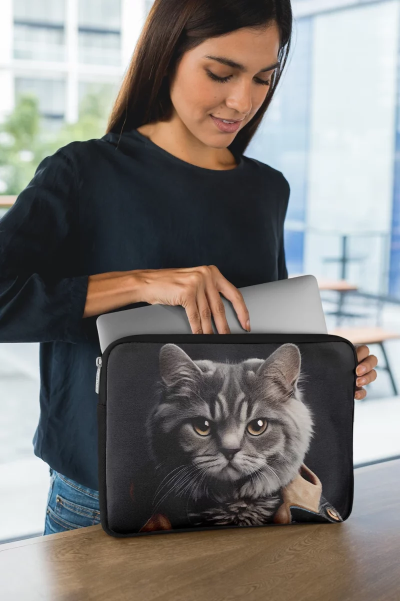 3D Cat Avatar for Gamers Laptop Sleeve 1