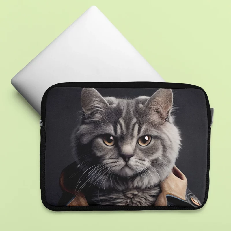 3D Cat Avatar for Gamers Laptop Sleeve