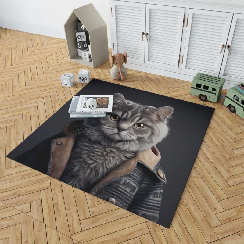 3D Cat Avatar for Gamers Rug 1