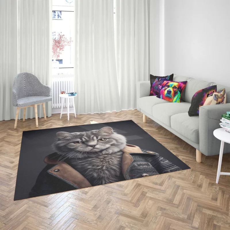 3D Cat Avatar for Gamers Rug 2