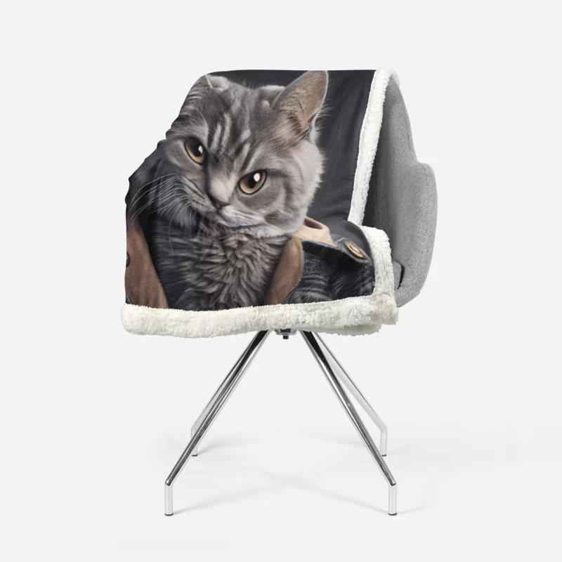 3D Cat Avatar for Gamers Sherpa Fleece Blanket 1