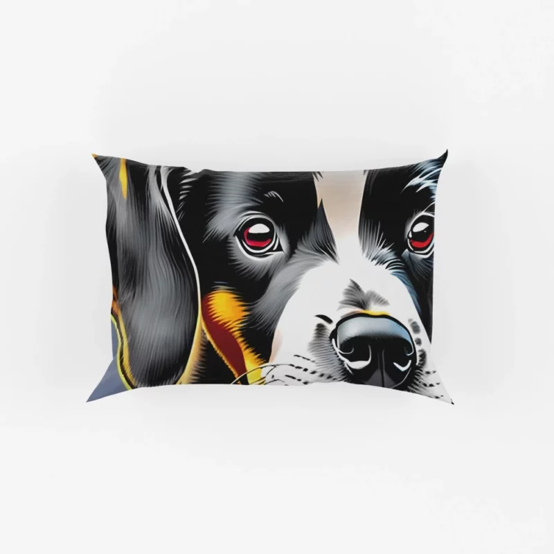 Adorable Black Puppy Dog Print Pillow Cases