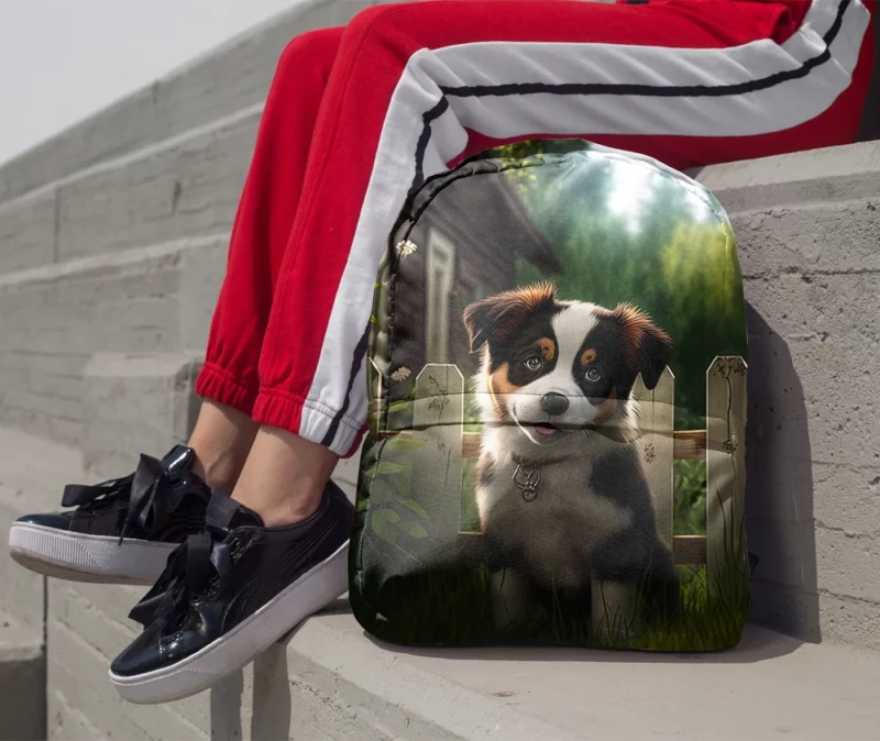 Adorable Puppy Garden Statue Backpack 1