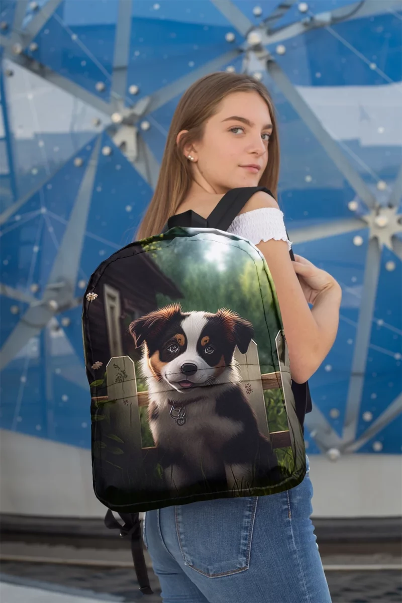 Adorable Puppy Garden Statue Backpack 2