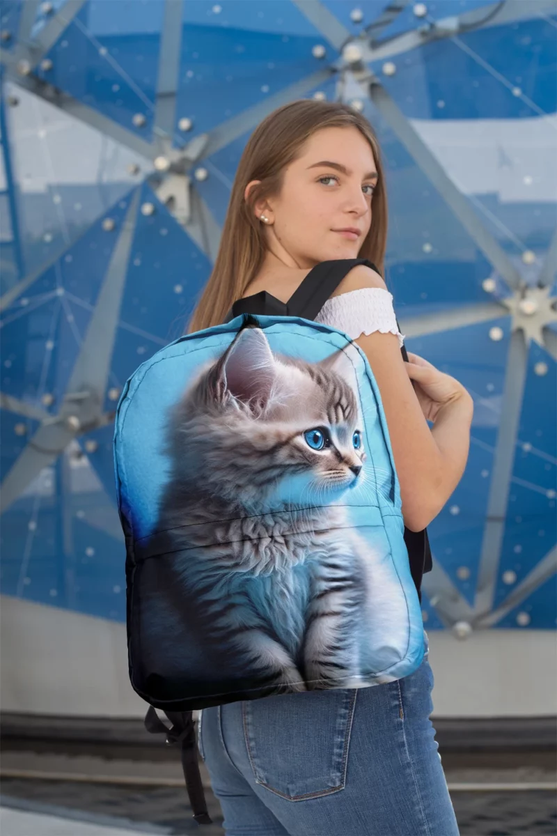 Adorable Seated Kitten Pet Backpack 2