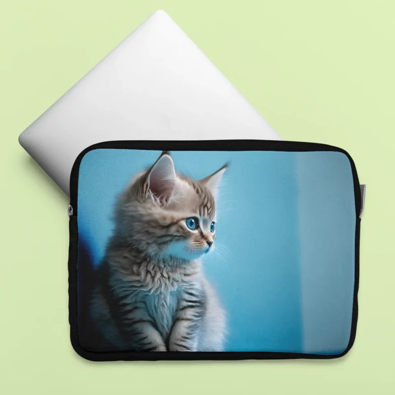 Adorable Seated Kitten Pet Laptop Sleeve