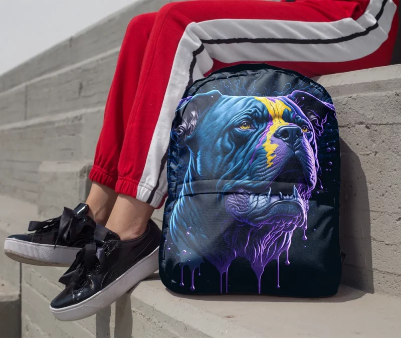 American Bully Oil Painting Backpack 1