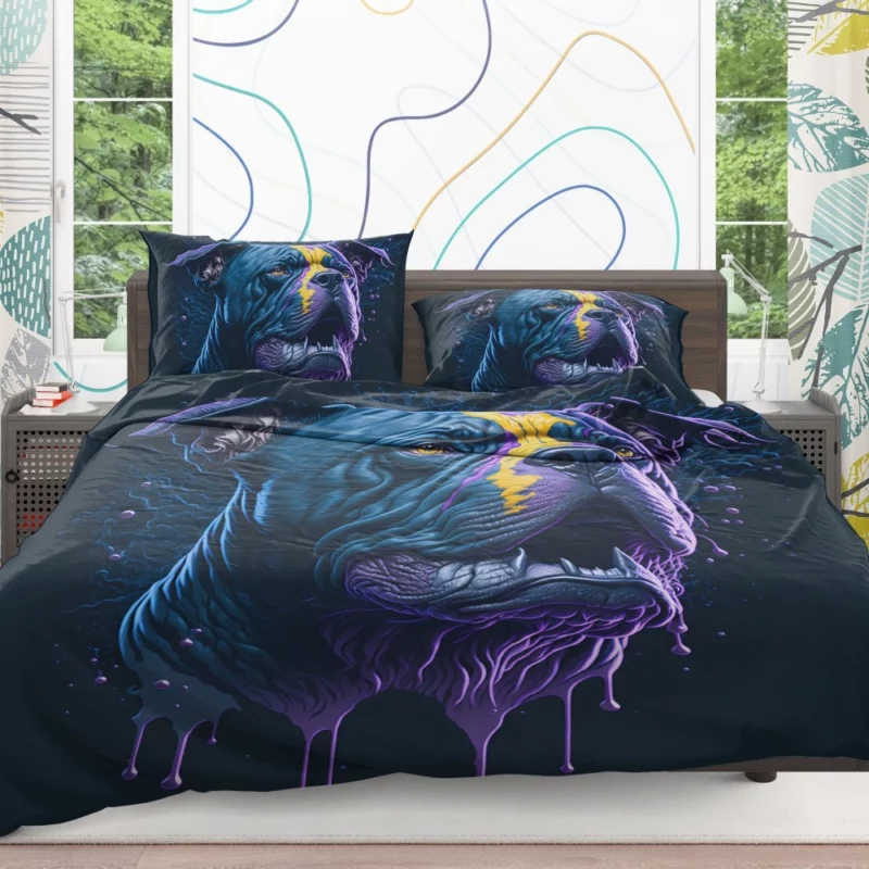 American Bully Oil Painting Bedding Set