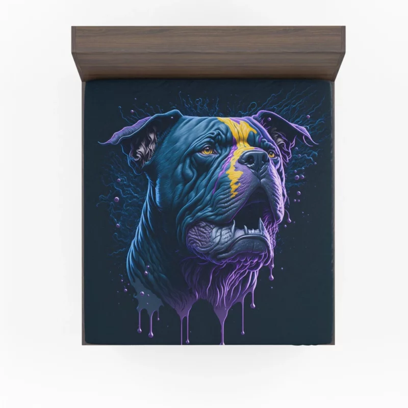 American Bully Oil Painting Fitted Sheet