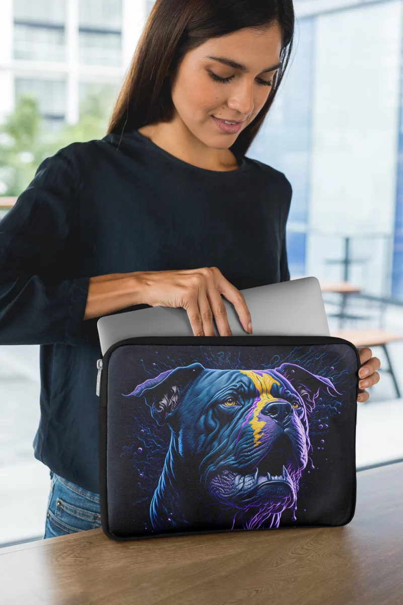 American Bully Oil Painting Laptop Sleeve 1