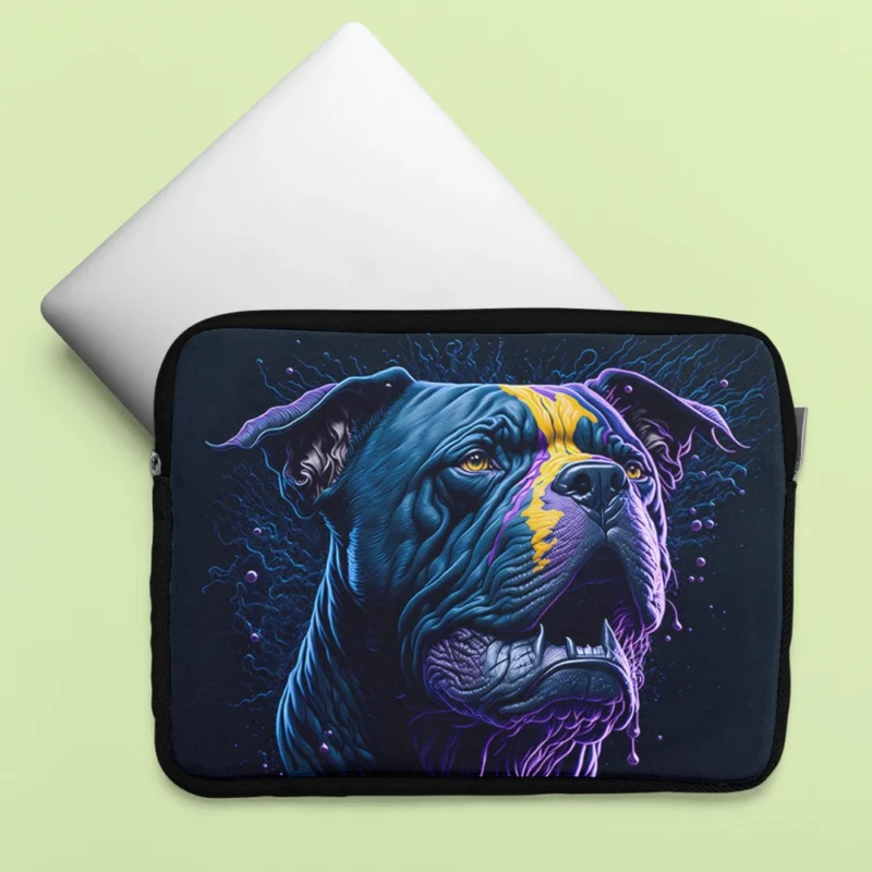 American Bully Oil Painting Laptop Sleeve