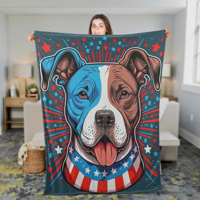 American Staffordshire Dog Fleece Blanket 2