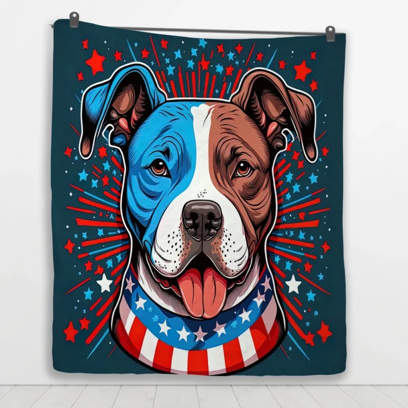 American Staffordshire Dog Quilt Blanket 1