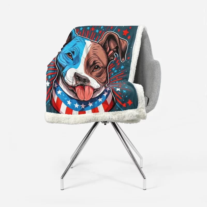 American Staffordshire Dog Sherpa Fleece Blanket 1