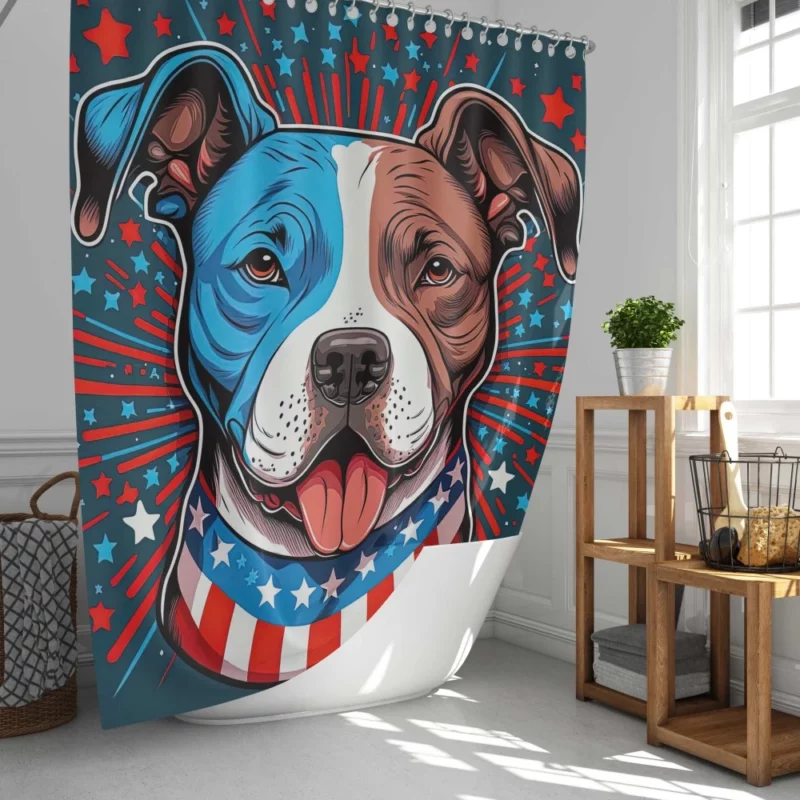 American Staffordshire Dog Shower Curtain