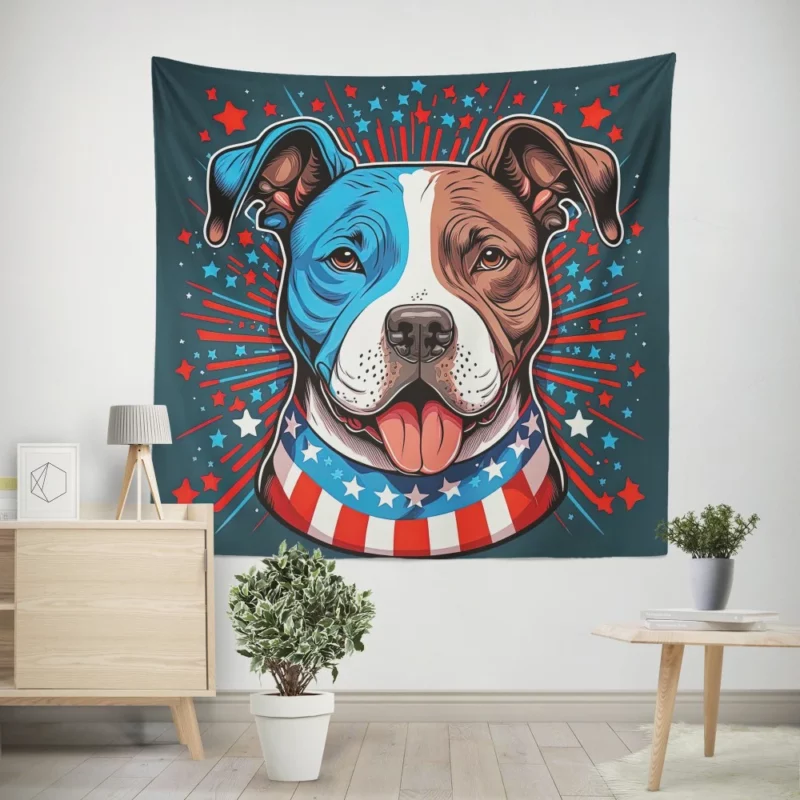 American Staffordshire Dog Wall Tapestry