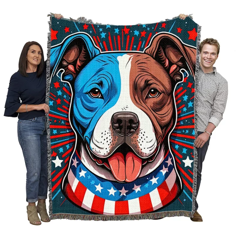 American Staffordshire Dog Woven Blanket