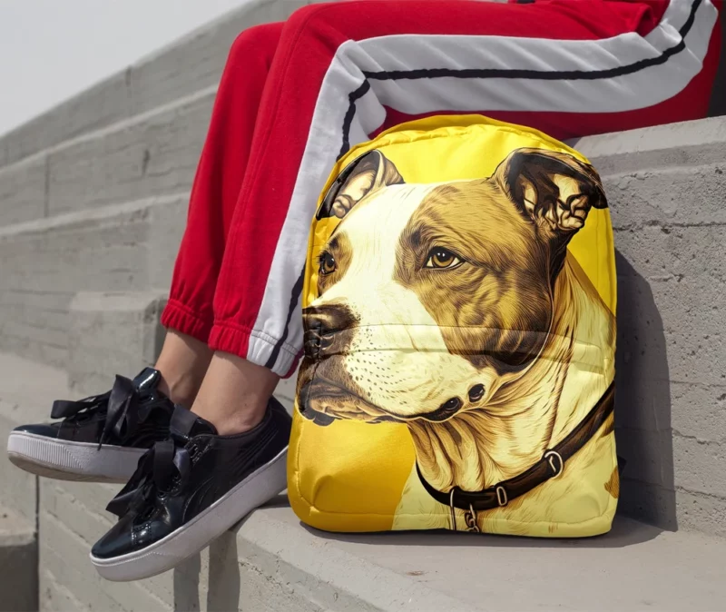 American Staffordshire Dog in Solitude Backpack 1