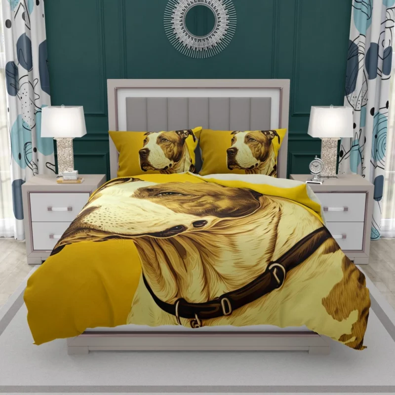 American Staffordshire Dog in Solitude Bedding Set 1