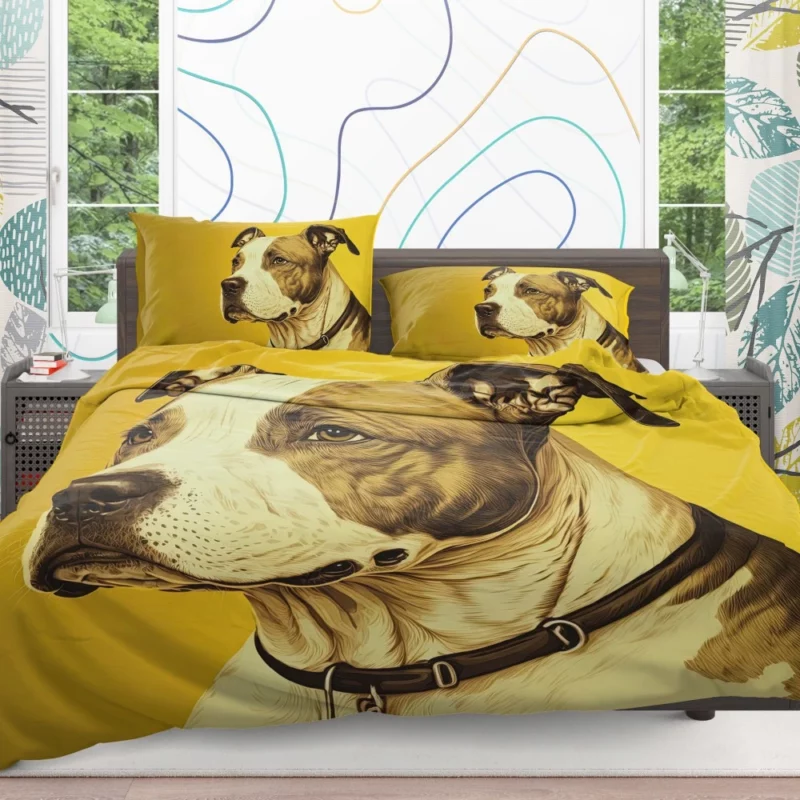 American Staffordshire Dog in Solitude Bedding Set