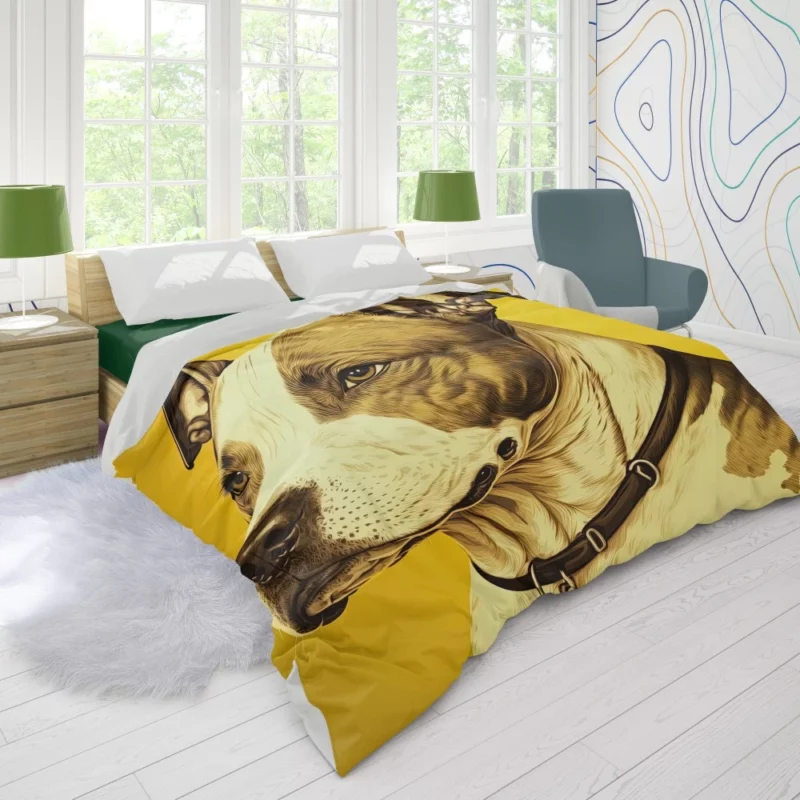 American Staffordshire Dog in Solitude Duvet Cover