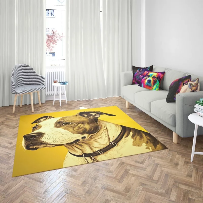 American Staffordshire Dog in Solitude Rug 2