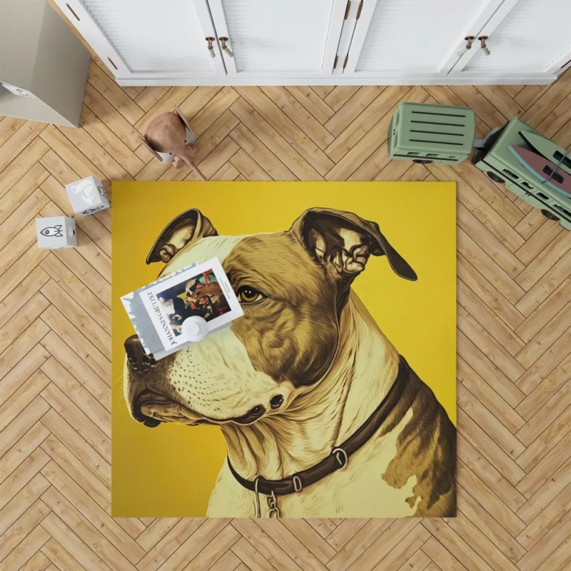 American Staffordshire Dog in Solitude Rug