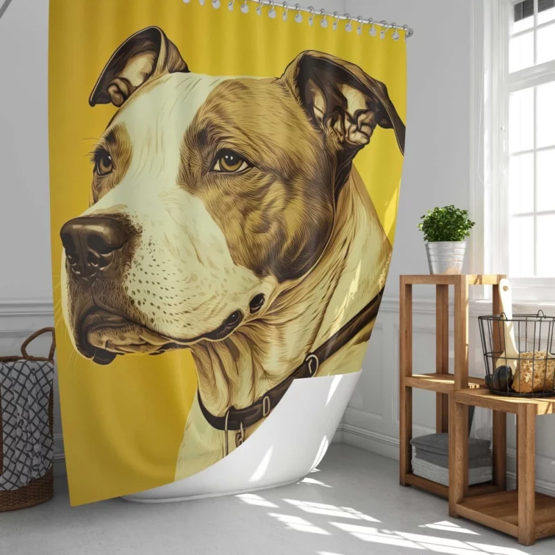 American Staffordshire Dog in Solitude Shower Curtain
