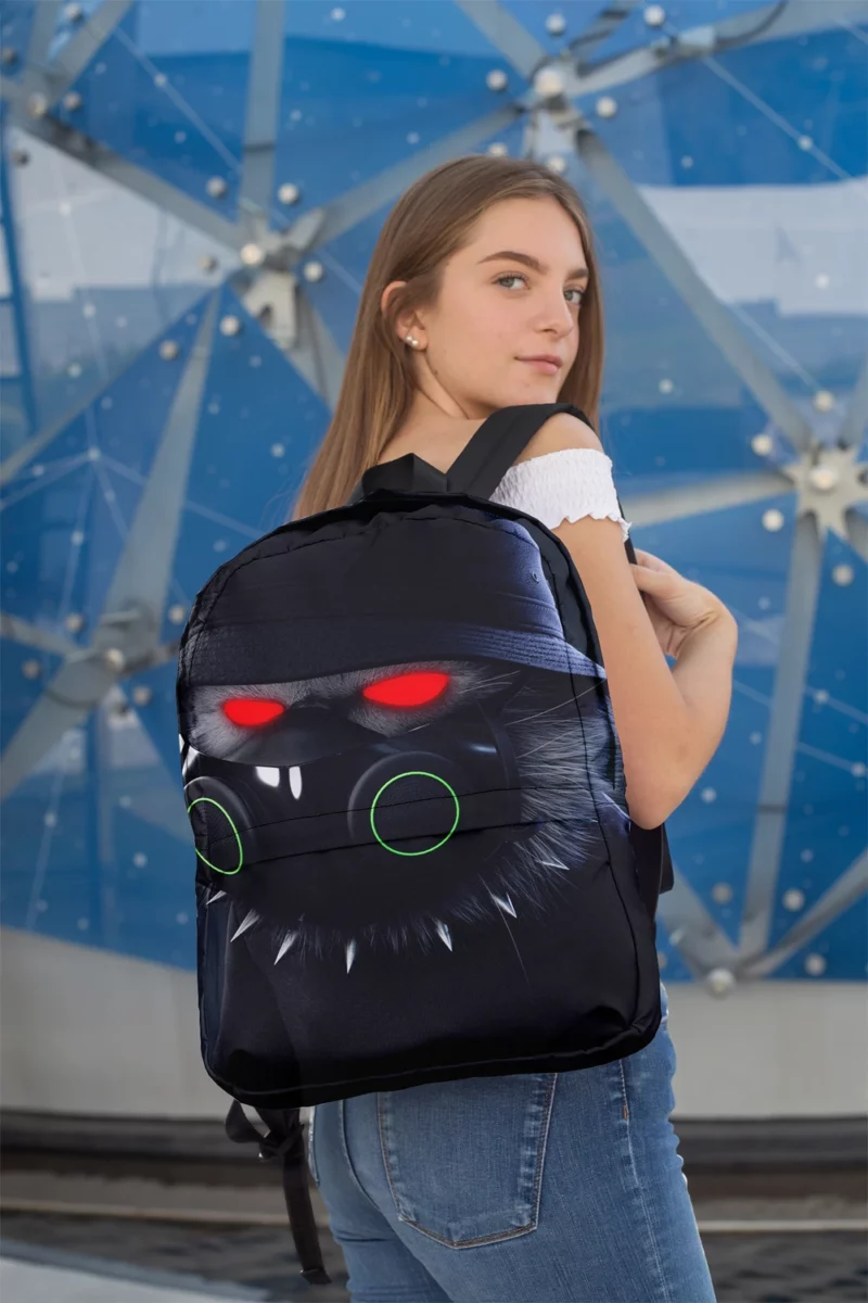 Angry Camouflage Cat Figure Backpack 2