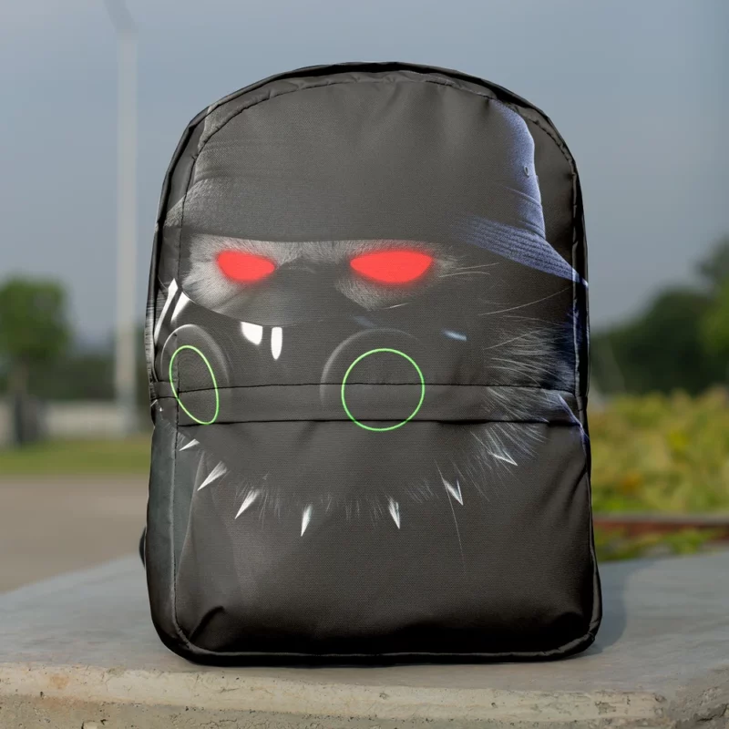 Angry Camouflage Cat Figure Backpack