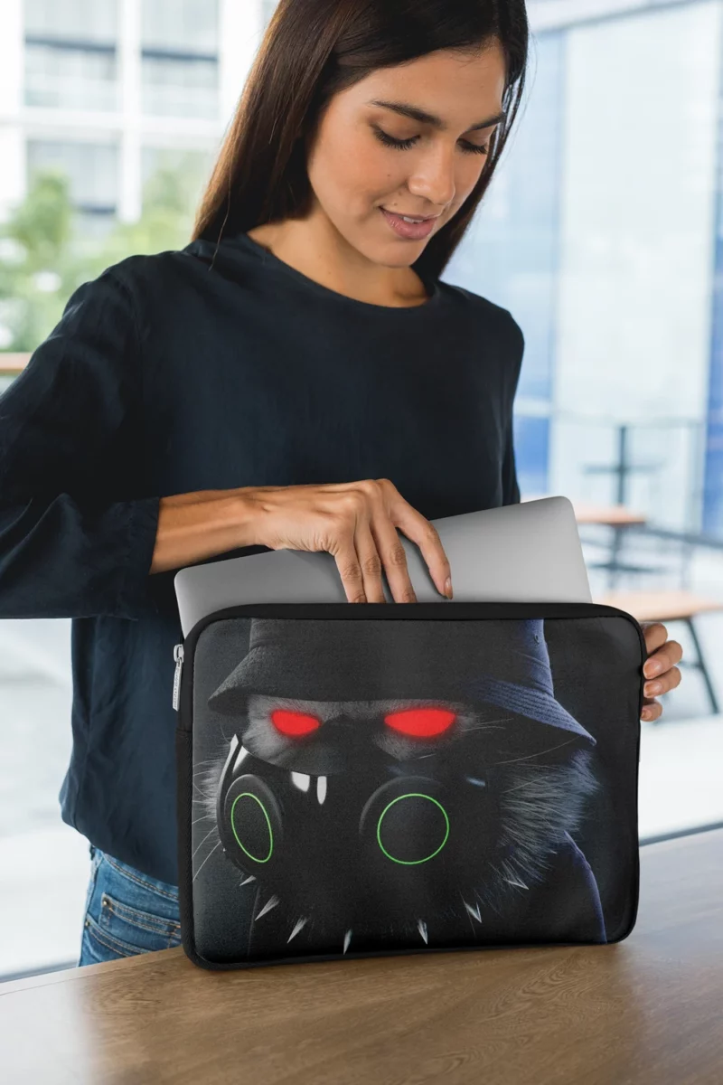 Angry Camouflage Cat Figure Laptop Sleeve 1