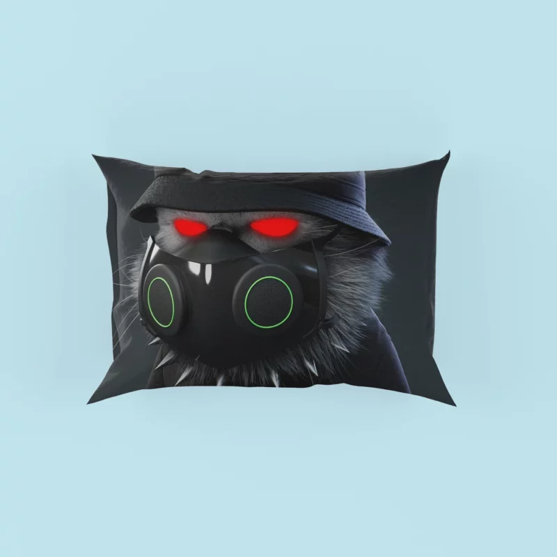 Angry Camouflage Cat Figure Pillow Cases