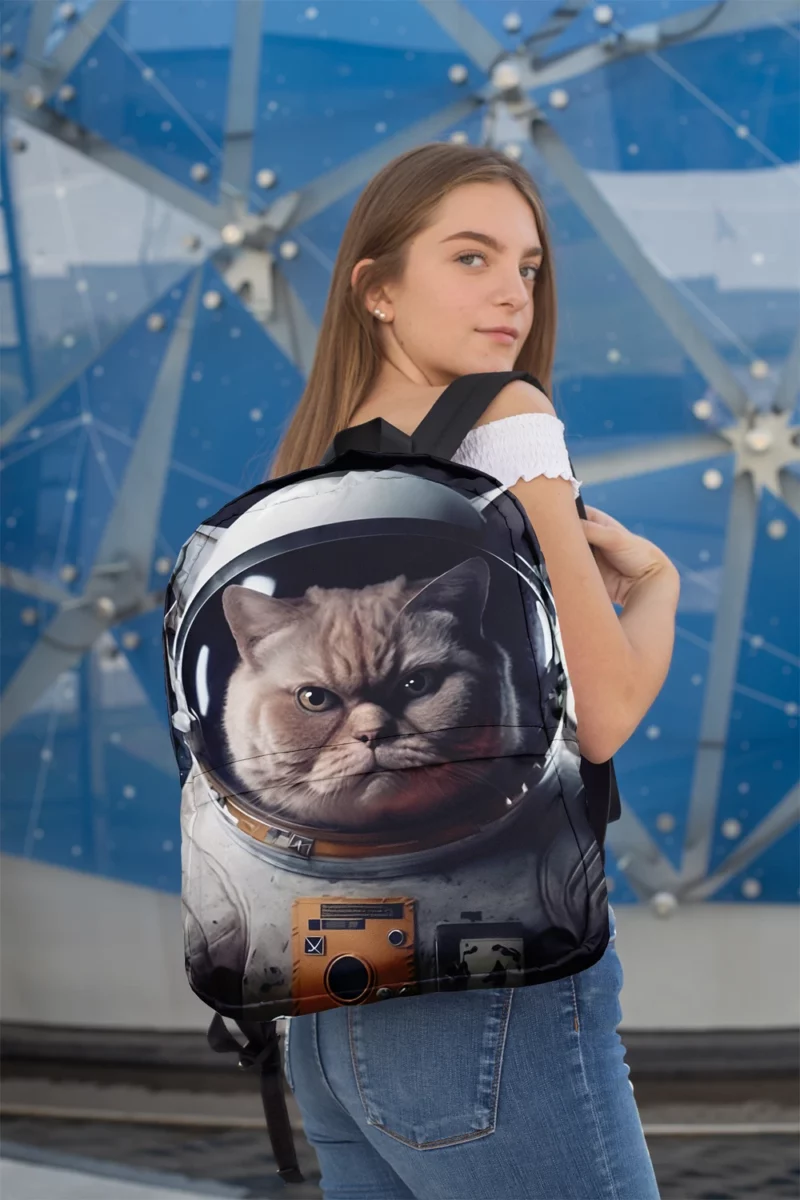 Angry Cat in Space Suit Backpack 2