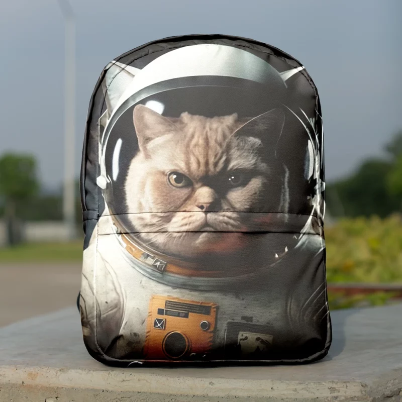 Angry Cat in Space Suit Backpack