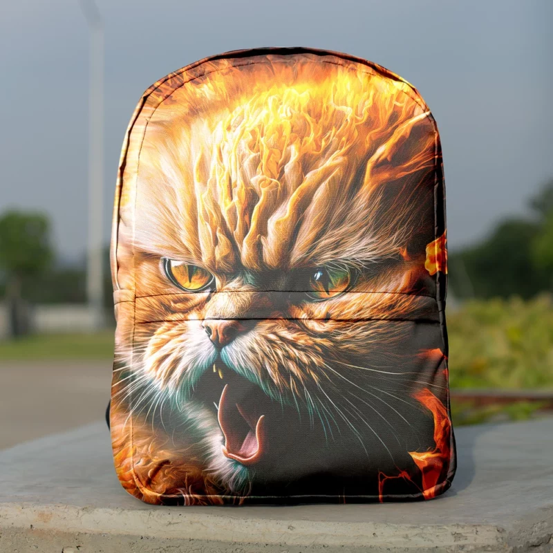 Angry Orange Cat Backpack