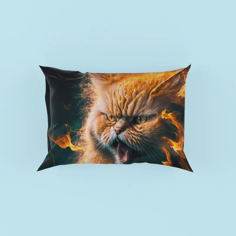 Angry Orange Cat Pillow Cases