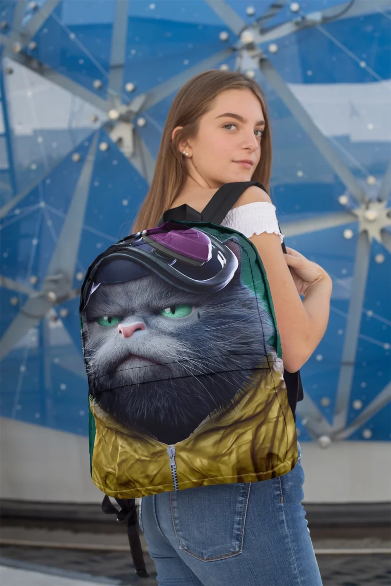 Angry Pilot Cat Figure Backpack 2