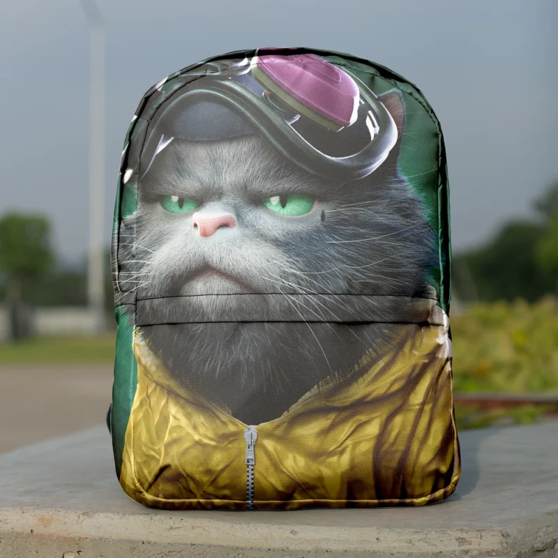 Angry Pilot Cat Figure Backpack