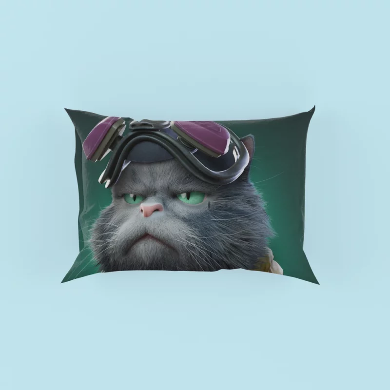 Angry Pilot Cat Figure Pillow Cases