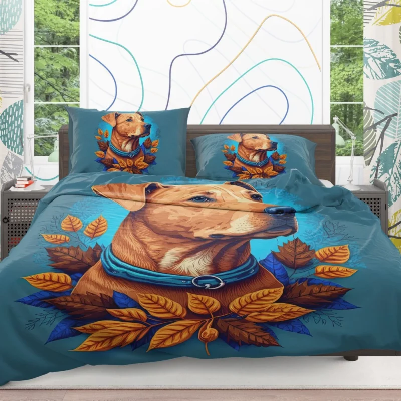 Autumn Dog Garland Bedding Set