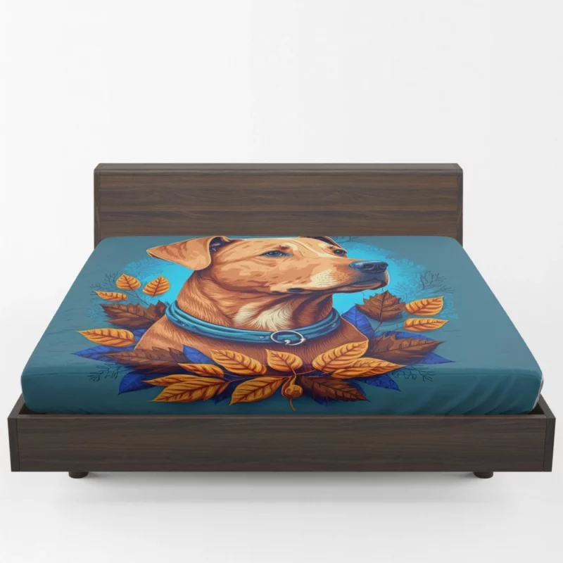 Autumn Dog Garland Fitted Sheet 1