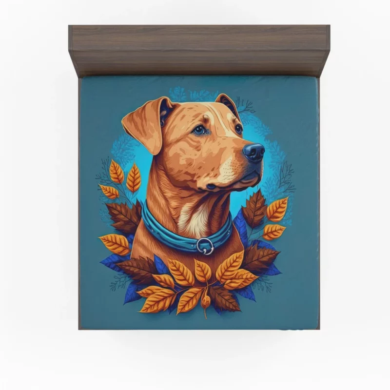 Autumn Dog Garland Fitted Sheet