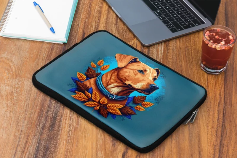 Autumn Dog Garland Laptop Sleeve 2