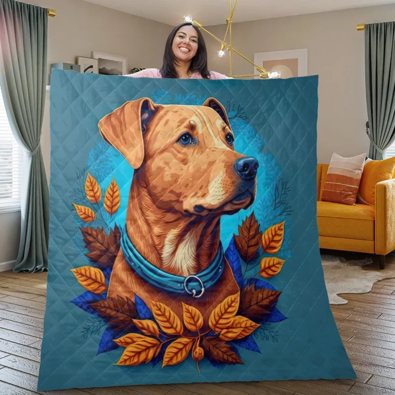 Autumn Dog Garland Quilt Blanket