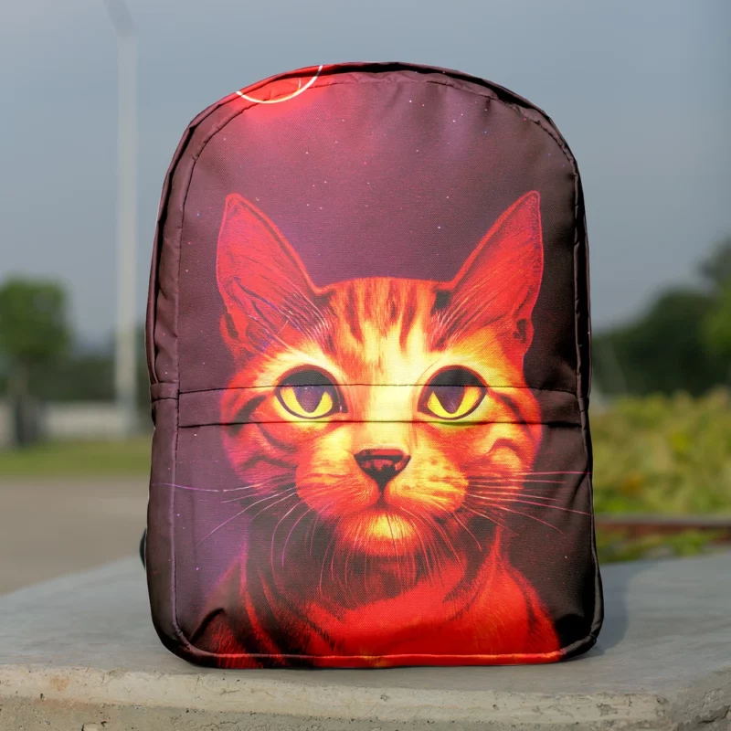 Beautiful Cat Portrait in Watercolor Backpack