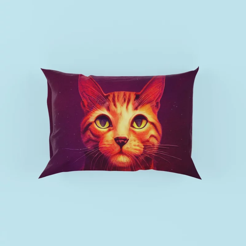 Beautiful Cat Portrait in Watercolor Pillow Cases