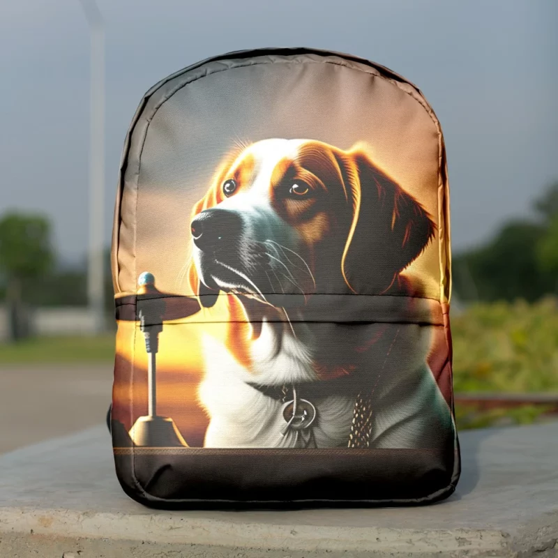 Bell-Collared Dog Painting Print Backpack