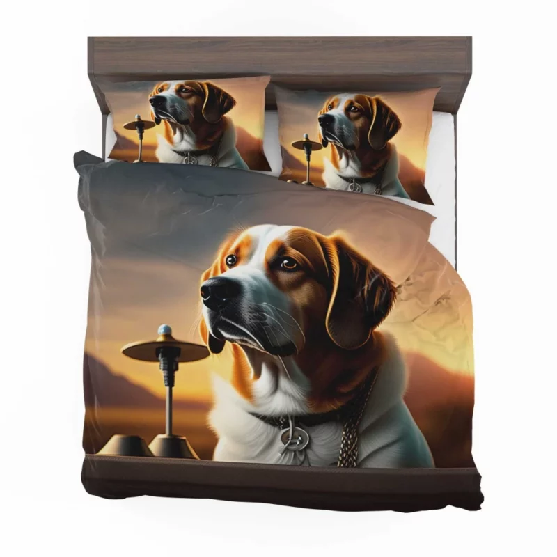 Bell-Collared Dog Painting Print Bedding Set 2