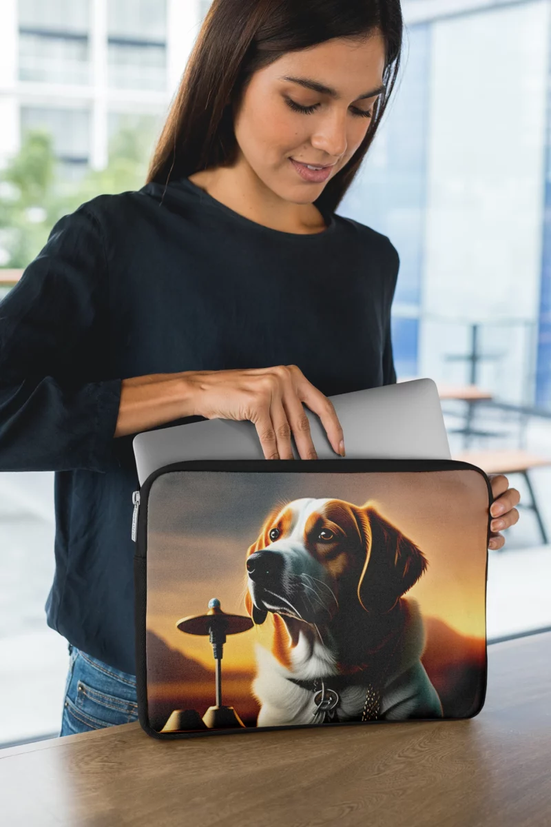 Bell-Collared Dog Painting Print Laptop Sleeve 1