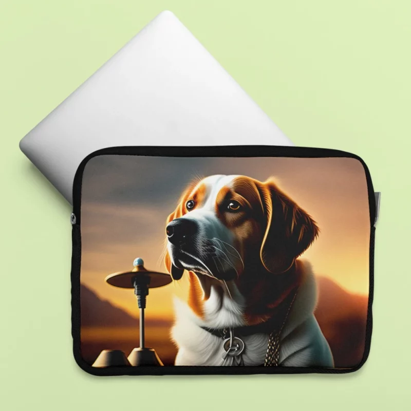 Bell-Collared Dog Painting Print Laptop Sleeve